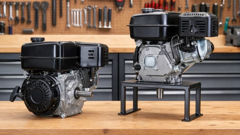 Horizontal vs vertical shaft engine orientation comparison