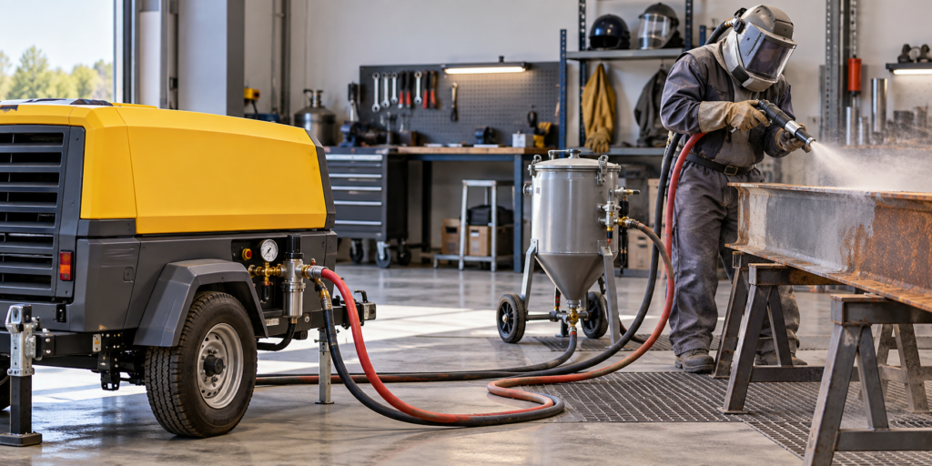 Best Air Compressor for Sandblasting: CFM, PSI, and Tank Size